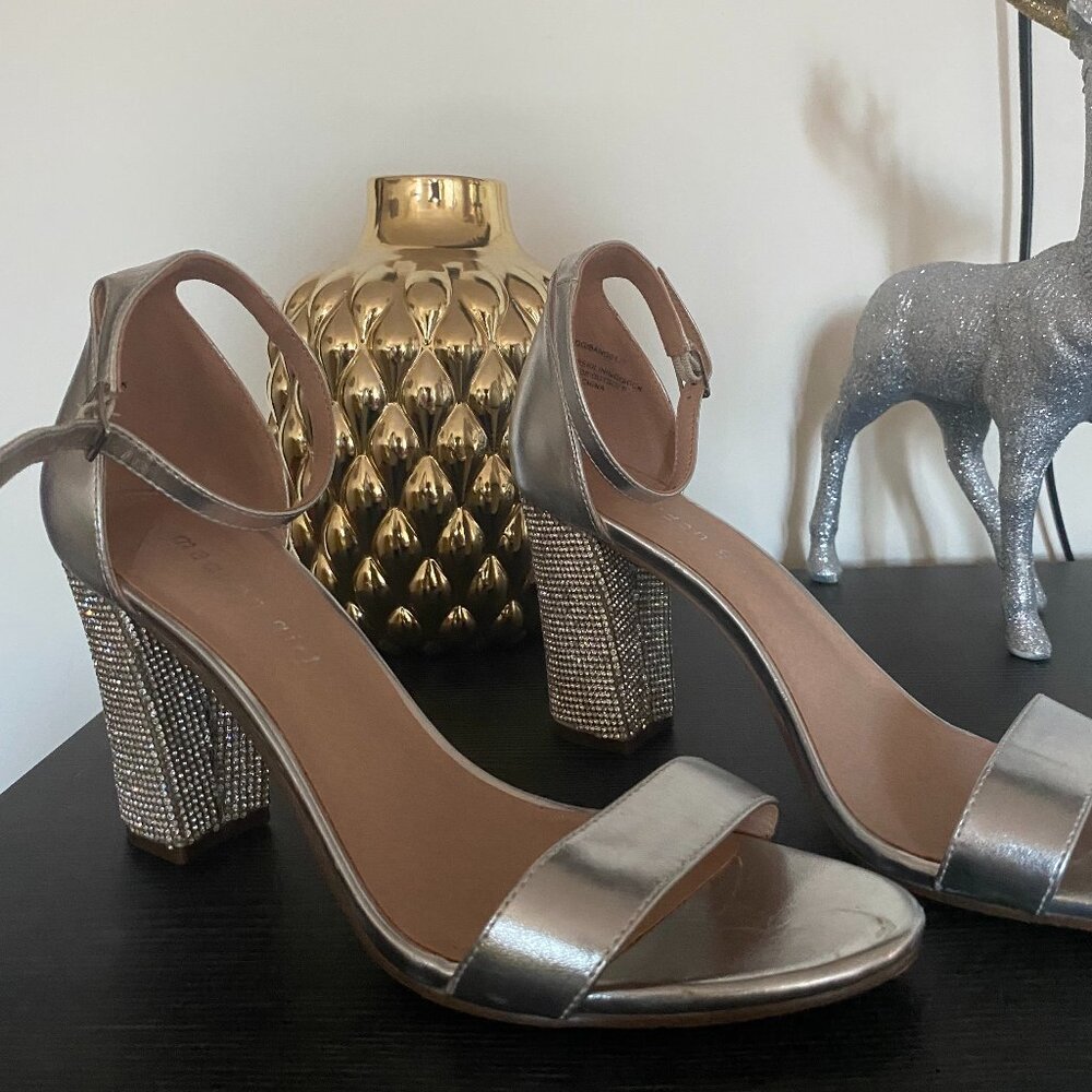 Madden Girl Sparkly Silver Heel